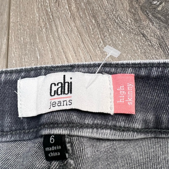 Cabi Women’s High Skinny Gray Denim Jeans Size 6 - Picture 9 of 11